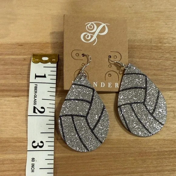 Plunder Silver and Black Teardrop Earrings - Picture 3 of 3